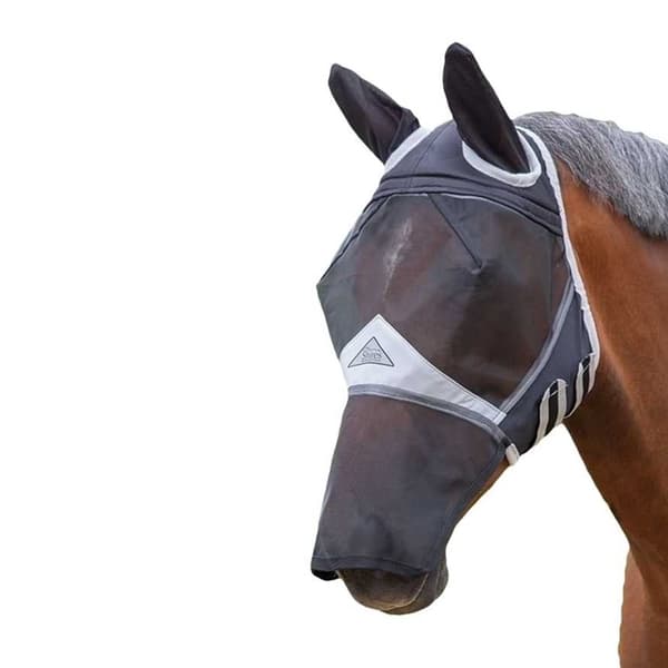 Shires Fina nätmask för hästar med öron och näsa