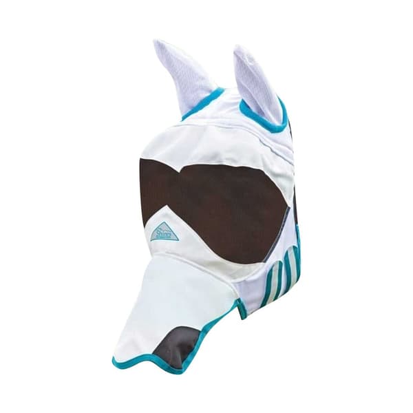 Shires Ultra Pro Sun Shade Horse Fly Mask White Pony