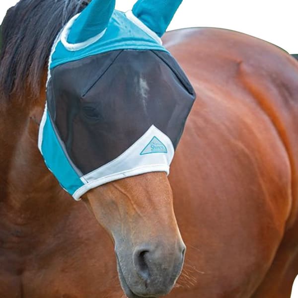 Shires Fina mesh häst fluga mask med öron