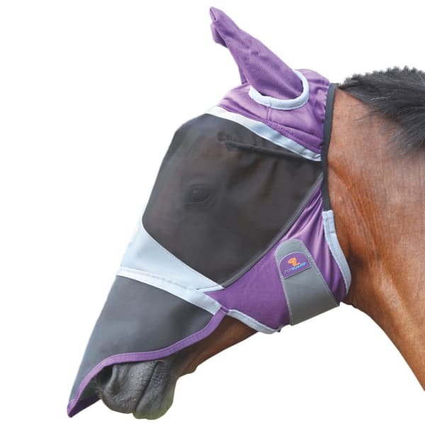 Shires Deluxe häst flugmask med öron och näsa