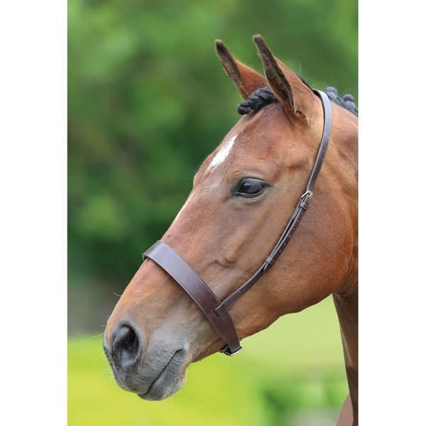 Velociti Hunter Leather Horse Cavesson Noseband