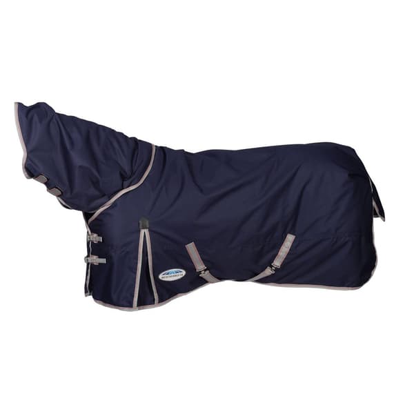 Weatherbeeta Comfitec Essential Plus Detachable Neck Lite 50g Horse Rug Navy/Silver/Red 5´ 3"