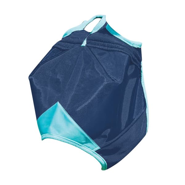 Weatherbeeta Comfitec Deluxe Fine Mesh Horse Fly Mask Navy/Turquoise Pony