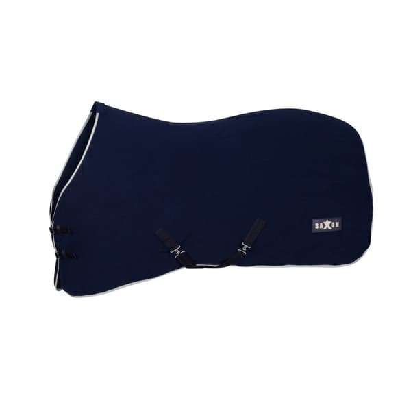 Saxon Defiant Standard-Neck Fleece Horse Rug Navy/White 7´ 3"