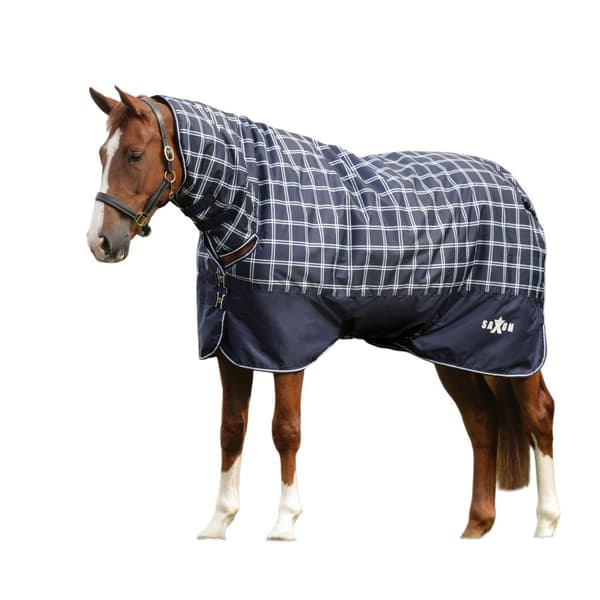 Saxon Defiant Combo Neck Plaid Heavy 300g Horse Turnout Rug