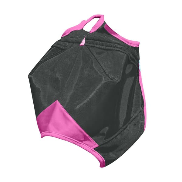 Weatherbeeta Comfitec Deluxe slitstark flugmask för hästar med finmaskigt nät Black/Purple Small Pony