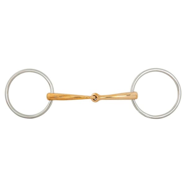 Br Enkeltleddet Løs Ringsnaffel Ring Soft Contact 14 Mm 70 Mm Gylden,Søvfarvet 13.5 cm