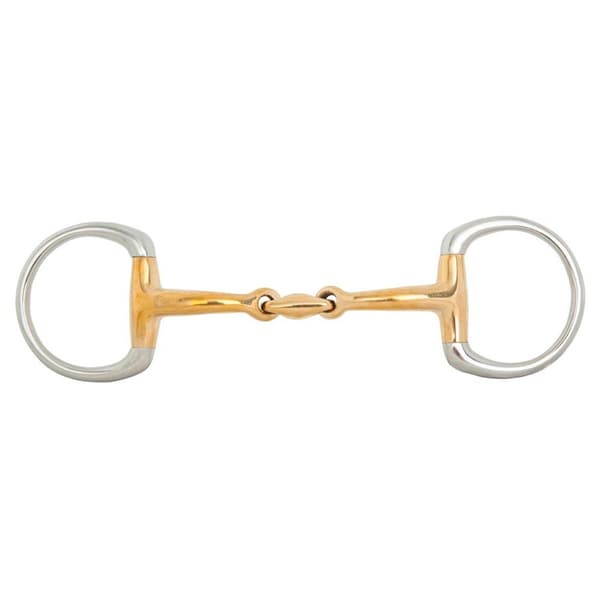 Br Dobbeltleddet æggeskodder Anatomisk Soft Contact 12 Mm Ring 55 Mm Snaffle Gylden 12.5 cm