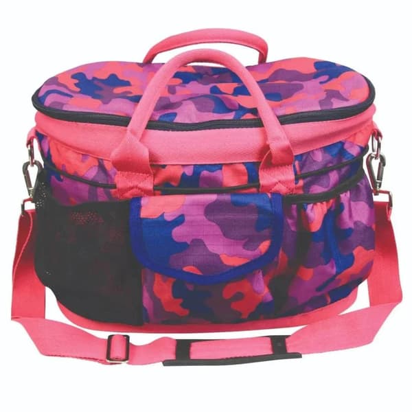 Hy DynaForce Camouflage Horse Grooming Bag Raspberry/Navy One Size