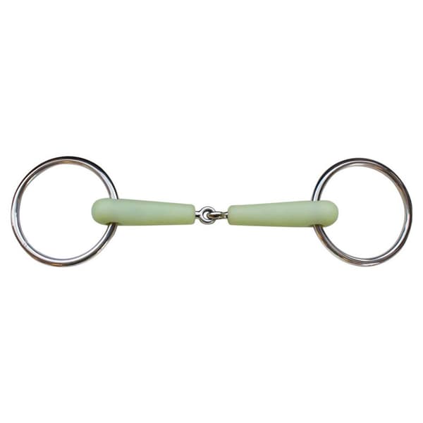 Br Enkelfogad Lös Ringsnaffle Apple Mouth 18 Mm Silver 13.5 cm