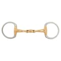 Miniatyrbild 1 av 2: Br Dubbelfogad äggbuttsnaffle Anatomisk Soft Contact 16 Mm Ringar 65 Mm Snaffle Guld 13.5 cm