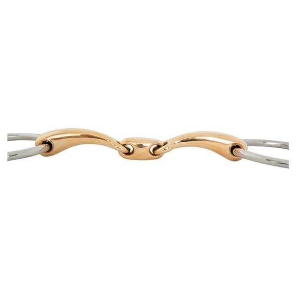 Br Dubbelfogad Snaffle Anatomisk Soft Contact 16 Mm Ringar 70 Mm Snaffle Silver 12.5 cm