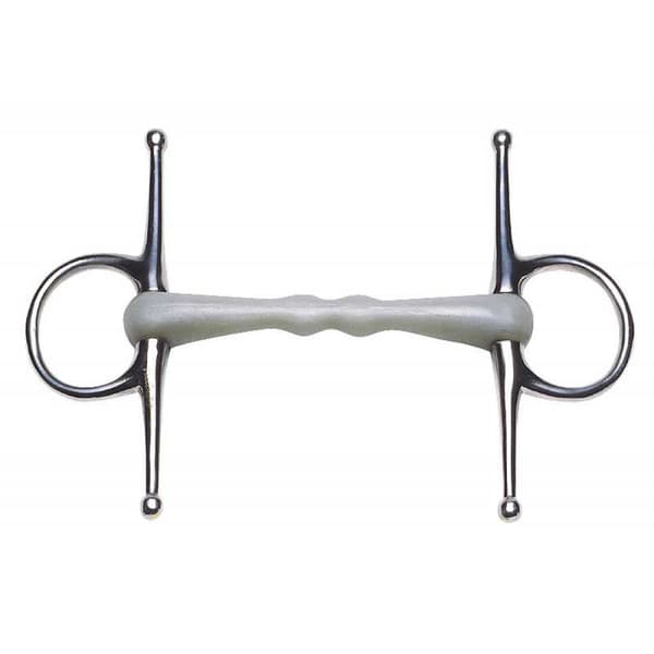 Feeling Straight Full Cheek Snaffle Flexi Søvfarvet 135 mm