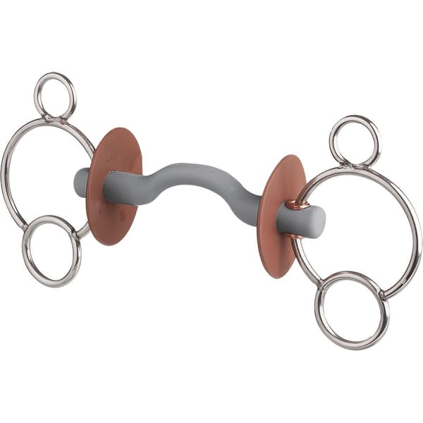 Beris Blød Snaffle 3 Tongue Port Søvfarvet 140 mm