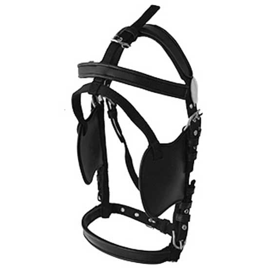 Hispano Hipica Körsele Med Enkelbröst Fussen Nylon/pvc Svart Cob