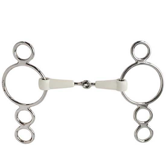Sefton Delat Munstycke Fyra Ringar Snaffle Comfort Pessoa Silver 13.5 cm