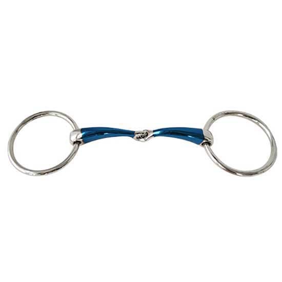 Sefton Ring Delad Munkurva Royal Blue 14 Mm Snaffle Silver 13.5 cm