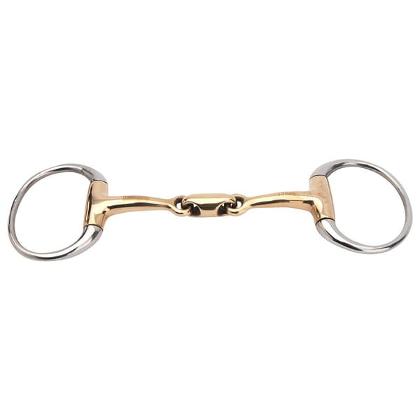 Horka Snaffle Double Jointed Eggbutt Gb 14 Mm Guld 125 cm