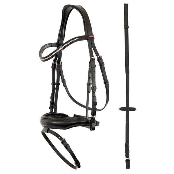 Premiere Bastiaw Och Non-skid Reins Bridle Svart Pony