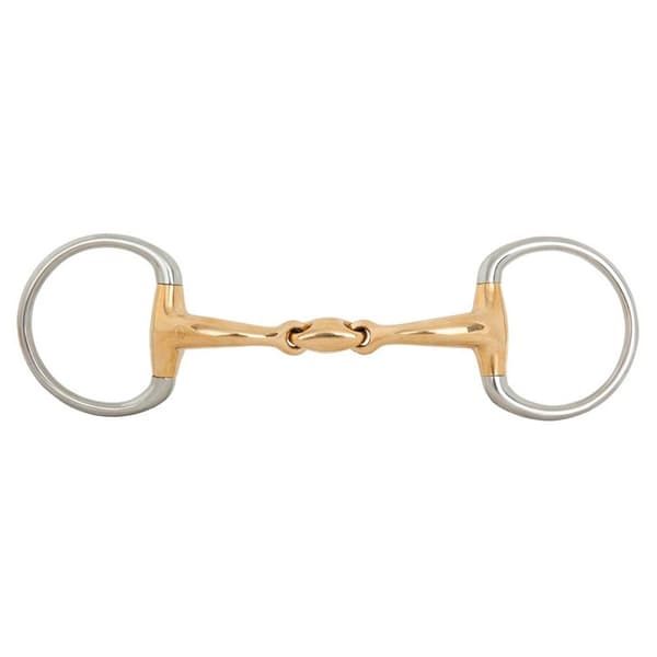Br Dobbeltleddet æggeskodder Anatomisk Soft Contact 12 Mm Ring 65 Mm Snaffle Gylden 12.5 cm