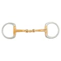 Miniatyrbild 1 av 2: Br Dubbelfogad äggbuttsnaffle Anatomisk Soft Contact 14 Mm Ringar 55 Mm Snaffle Guld 14.5 cm