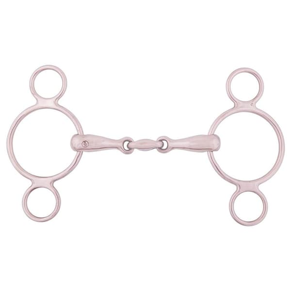 Br Double Jointed Snaffle Pessoa Sormukset Apple Mouth 3 18 Mm Snaffle Hopeinen 13.5 cm