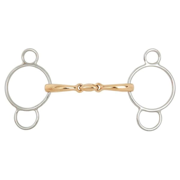 Br Kaksinivelinen Snaffle Anatominen Pessoa Soft Contact 14 Mm Sormukset 70 Mm Snaffle Vihreä 11.5 cm