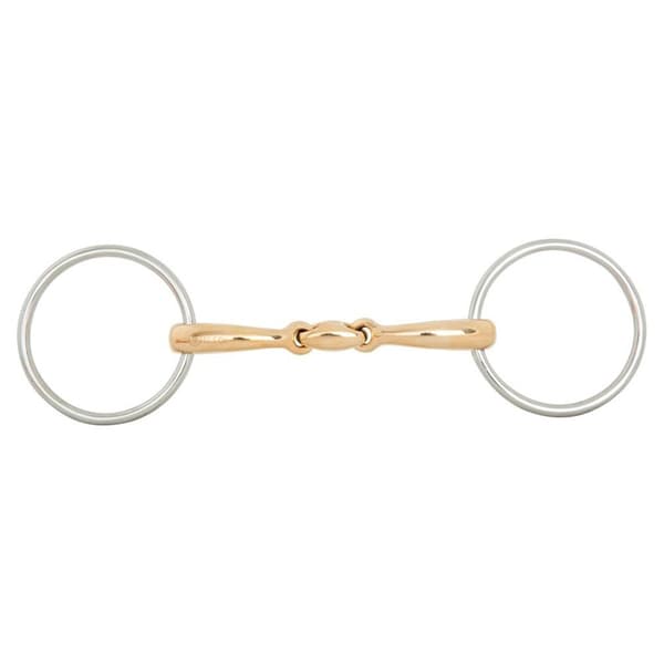 Br Kaksinivelinen Snaffle Anatominen Soft Contact 12 Mm Sormukset 70 Mm Snaffle Hopeinen 11.5 cm