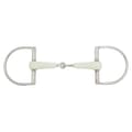 Miniatyrbild 1 av 2: Br Single Jointed Dee Ringar Combo Comfort 18 Mm Snaffle Vit 12.5 cm
