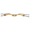 Miniatyrbild 2 av 2: Br Dubbelfogad Lös Ringsnaffle Soft Contact 14 Mm Guld 10.5 cm