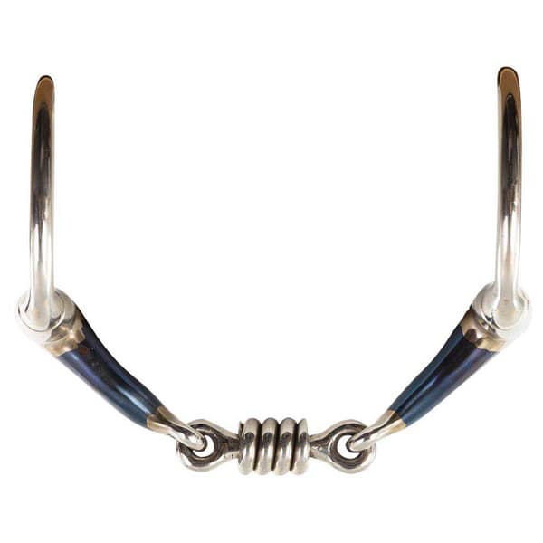 Br Dubbel Bruten Egg-but Sweet Iron Ss Roller 16 Mm Snaffle Guld 14.5 cm