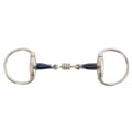 Miniatyrbild 1 av 2: Br Dubbel Bruten Egg-but Sweet Iron Ss Roller 16 Mm Snaffle Guld 14.5 cm