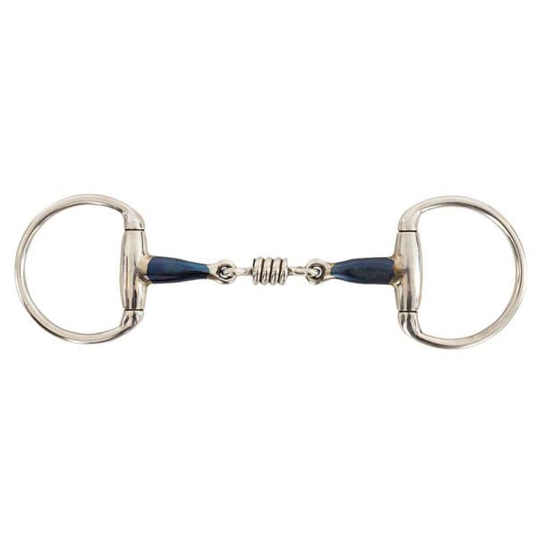 Br Dubbel Bruten Egg-but Sweet Iron Ss Roller 16 Mm Snaffle Guld 14.5 cm