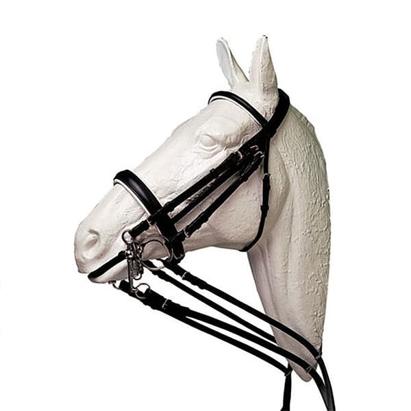 Lexhis 2 Bit Nosband Dubbel Tygla Svart Cob