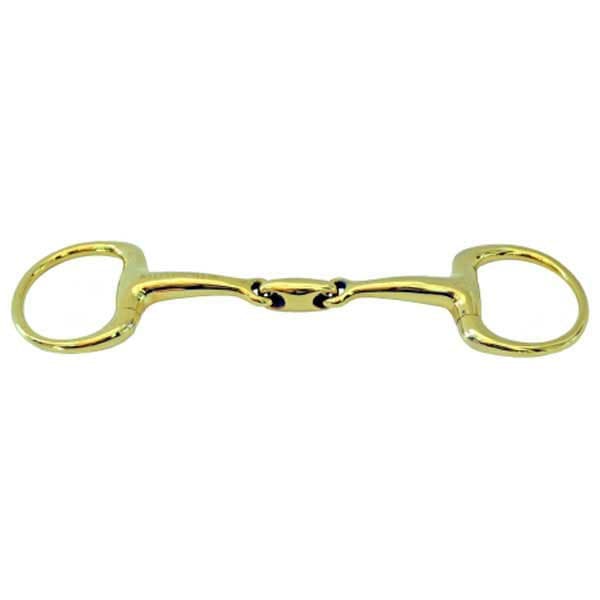 Sefton Guld Oliva Bit Mundstykke Dobbelt Split Snaffle Cyprium Gylden 13.5 cm