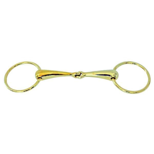 Sefton Guld Ring Solid Mund Cyprium 18 Mm Snaffle Gylden 12.5 cm