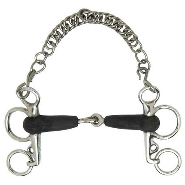 Sefton Split Gummi Kort Bit Pelham Søvfarvet 12.5 cm