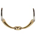 Miniatyrbild 2 av 2: Br Snaffle Eggbut Snaffle Soft Contact 12 M Double Jointed Curved Guld 13.5 cm