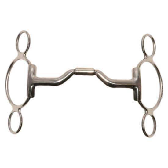 Metalab Elite 3 Ringar Snaffle Med Brygga Silver 125 mm