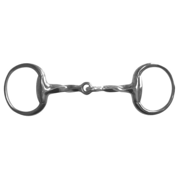 Metalab Twisted Snaffle Olive 14 Mm Hopeinen 125 mm