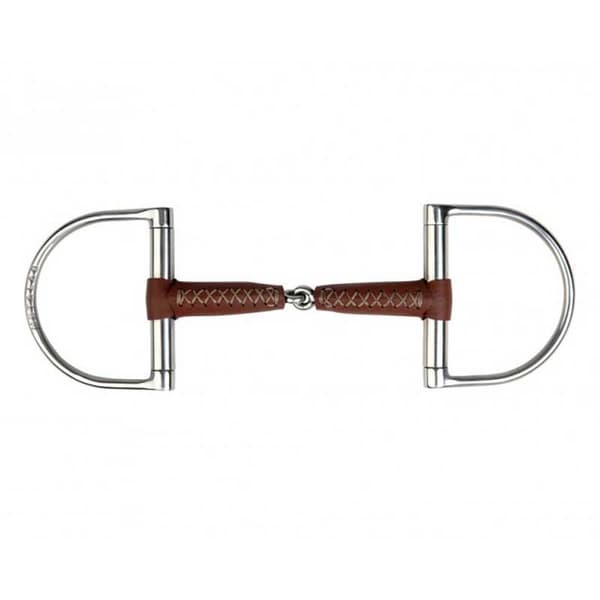 Metalab Läder Snaffle Verdun Pinchless 17 Mm Guld 135 mm