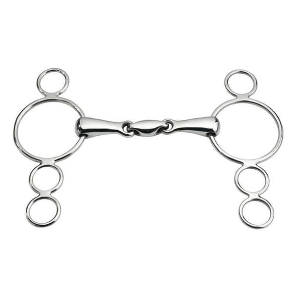 Feeling Justerbar Anatomisk Snaffle Med Ring 4 Søvfarvet 125 mm