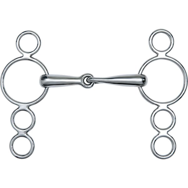 Feeling Justerbar Solid Snaffle Med Ring 4 Søvfarvet 105 mm