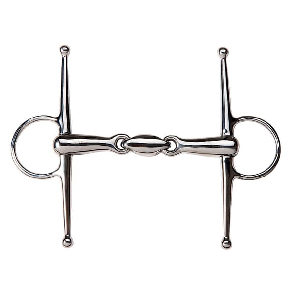 Feeling Anatomiskt Rostfritt Stål Tjock Full Cheek Snaffle Silver 145 mm