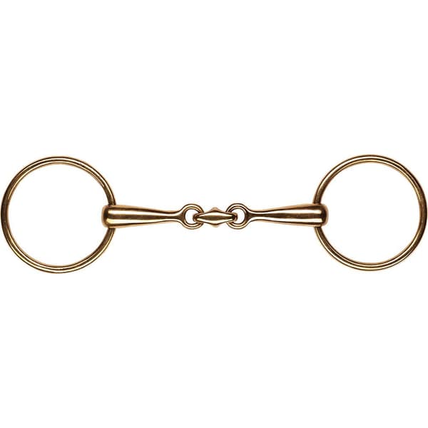 Feeling Anatomisk Tynd Solid Snaffle Cyprium Gylden 145 mm