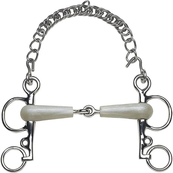 Feeling Delad Pelham-bit Med Kort Gren Flexi 110 Mm Silver 145 mm