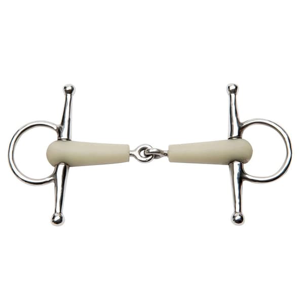 Feeling Delad Helkindssnaffle Med Kort Gren Flexi Silver 135 mm