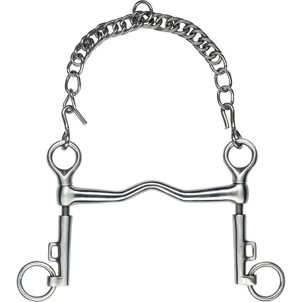 Feeling Satin Rustfrit Stål Polo Bit Med Kort Gren Saumur 110 Mm Søvfarvet 135 mm