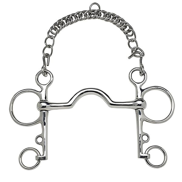 Feeling Rostfritt Stål Solid Pelham-bit Med Port 140 Mm Silver 135 mm