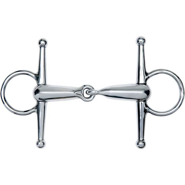 Feeling Rostfritt Stål Tjock Full Cheek Snaffle Silver 95 mm